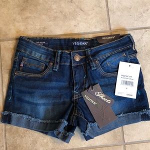 Girls Blue Vigoss Jean shorts